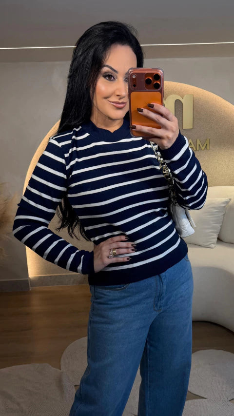 Blusa Tricot modal gola alta