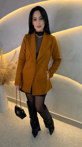 Sobretudo Alice Off White com Botões Frontais encapados