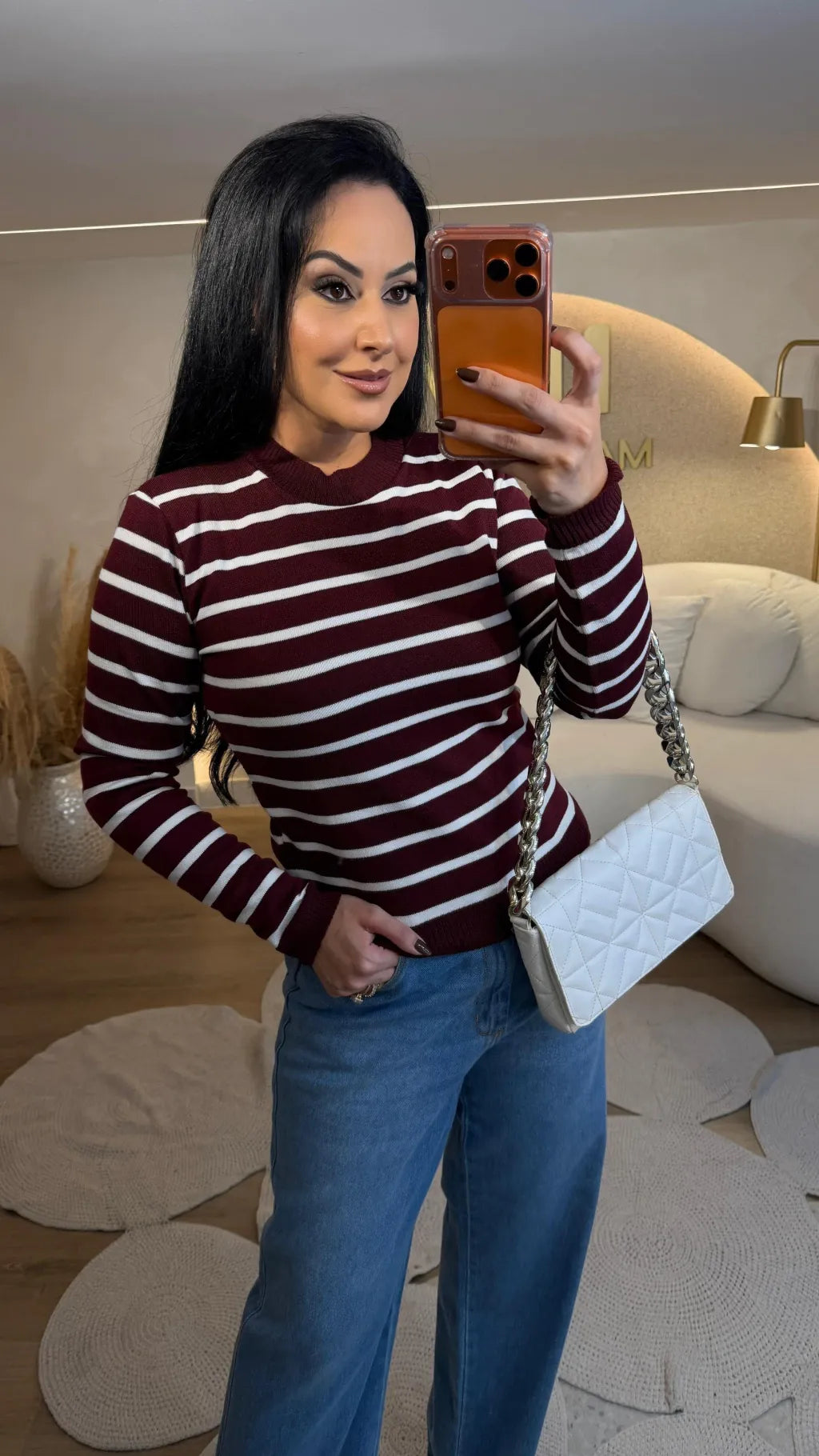 Blusa Tricot modal gola alta