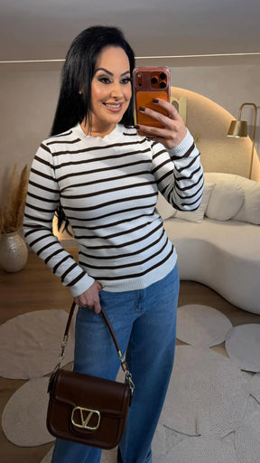 Blusa Tricot modal gola alta