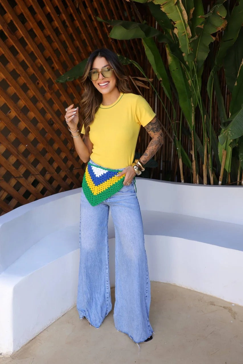 T-shirt Liz Brasil Bicolor